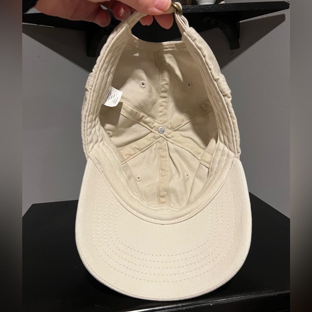 Cream Unstructured Baseball Cap - Picture 4 of 4